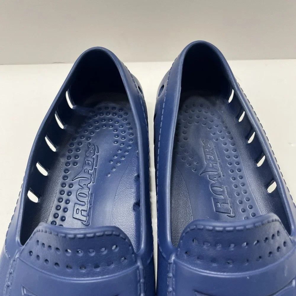 Floafers Men's Country Club Driver Loafer Navy Blue Perforated Foam Size 10